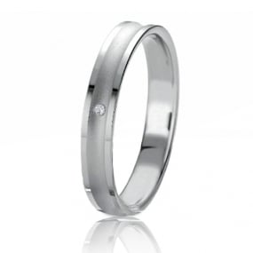 Alliance Slimline 3.5 mm 3.5 mm Or Blanc diamant - Loane - 07125
