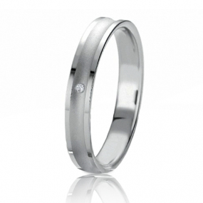 Alliance Slimline 3.5 mm 3.5 mm Platine 950 diamant - Alessandra - 07125PT
