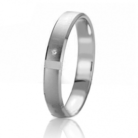 Alliance Slimline 3.5 mm 3.5 mm Platine 950 diamant - Mlina - 07121PT
