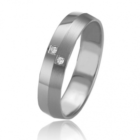 Alliance Slimline 4.5 mm 4.5 mm Platine 950 diamant - Neptune - 07137PT
