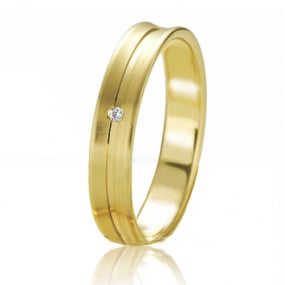 Alliance Slimline 4 mm 4 mm Or Jaune diamant - Claire - 07129
