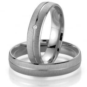 Alliance SMARTLINE 4.5 mm Platine 950 diamant Alessandra - 07009PT
