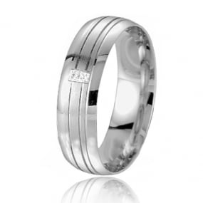 Alliance SMARTLINE 5.5 mm Or Blanc diamant Nadya - 07043
