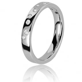 Alliance stellaire en or blanc sertie de diamants 0.16 ct Or Blanc - 0.16 ct - Adrielle - 50050016G