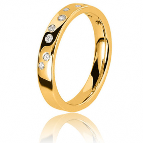 Alliance stellaire en or jaune sertie de diamants 0.16 ct Or Jaune - 0.16 ct - Ilona - 50050016J