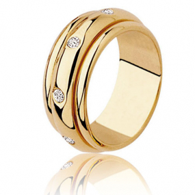 Alliance tournante sertie de diamants 0.28 ct or jaune Or Jaune - 0.28 ct - Katya - DINARDBRT8J