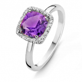 Bague Amthyste et Diamants One More - Etna 0.1 ct  - Etna 050452BA 
