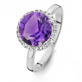 Bague Amthyste et diamants One More - Etna 0.16 ct  - Etna 053652BA 
