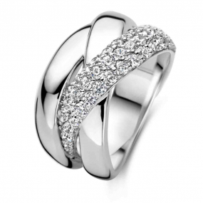 Bague argent avec pavage de zirconium - Naiomy Silver - Salina