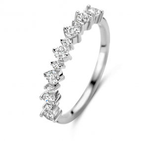 Bague Argent sertie de zirconium - Naiomy - Eliza