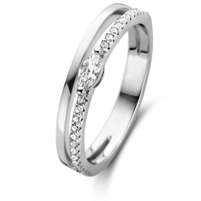 Bague Argent sertie de zirconium - Naiomy - Iriata