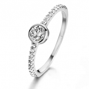 Bague Argent sertie de Zirconium - Naiomy - Monica