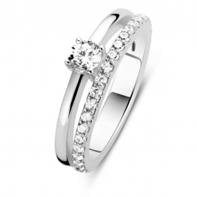 Bague Argent sertie de Zirconium - Naiomy - Nicole