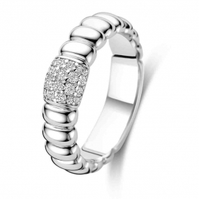 Bague argent sertie de Zirconium  - Naiomy Silver - Dalia