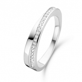 Bague Argent sertie de zirconium - Naiomy Silver - Femme - Katya - B1H01