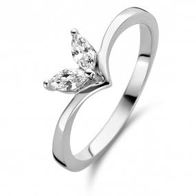 Bague Argent sertie de zirconium- Naiomy Silver - Femme - Malika - B1B10