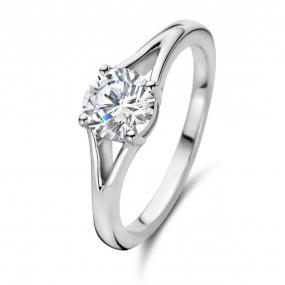 Bague argent sertie de zirconium - Naiomy Silver - Rosalie