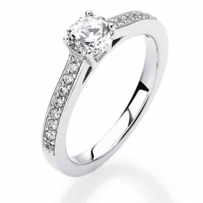 Bague Argent sertie de Zirconium - Naiomy - Valentina