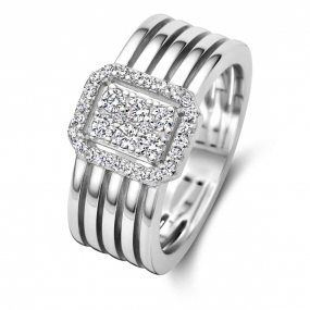 Bague Argent Zirconium - Naiomy Silver - lannor