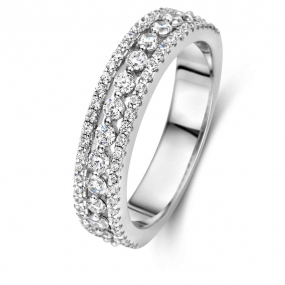 Bague Argent Zirconium - Naiomy Silver - lya