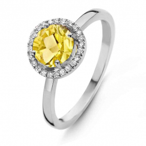 Bague Citrine et diamants One More - Etna 0.1 ct  - Etna 050594JA 
