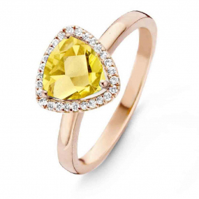 Bague Citrine et Diamants One More - Etna 0.11 ct  - Etna 055061JA 
