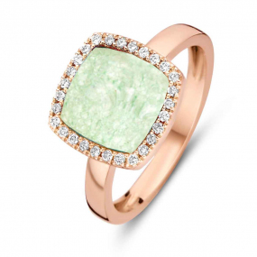 Bague cristal de roche sur aventurine et diamants One More - Pantelleria 0.14 ct  - Pantelleria 062250Y1 
