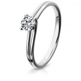 Bague  de fiancaille femme or blanc en Or Blanc diamant de 0.10 ct - Clmence