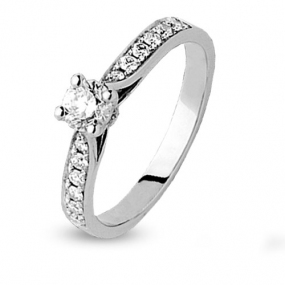 Bague de fiancaille solitaire diamant 0.15ct Splendeur 0.15 ct - 4S041-0.15