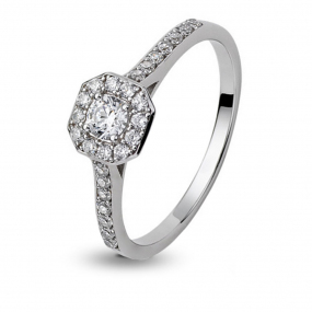 Bague de fianailles diamant Coralyne 0.15 ct - 4s802