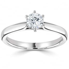 Bague de fianailles- Diamant de synthse 0.50 ct Paola - R1-2203-DS