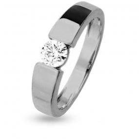 Bague de fianailles en Or Blanc diamant de 0.08 ct - Morgane