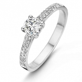 Bague Diamant accompagne B*Diamond 0.50 carat en Or Blanc  - 91CJ51A-