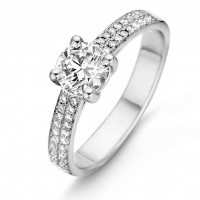 Bague Diamant accompagne B*Diamond 0.70 carat en Or Blanc  - 91CJ60A-