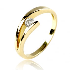 Bague diamant or jaune 0.14 ct Destine - 11927 BT 0.14