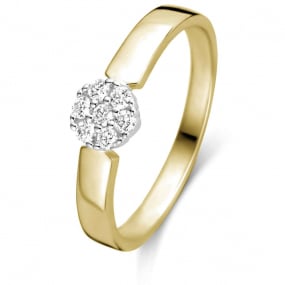 Bague Diamants 0.15 ct Rhodia - 063330A