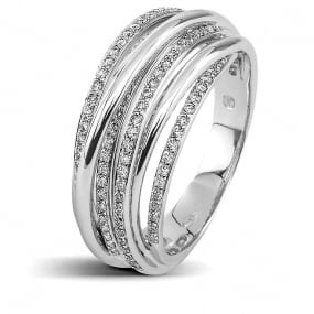 Bague Diamants 0.59 ct Attachement - 051488A