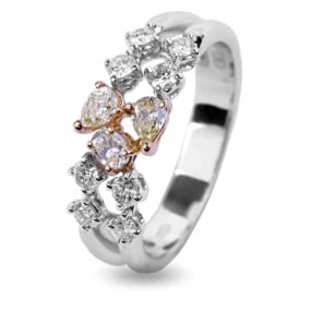 Bague Diamant Blancs et Diamants Jaunes 0.72 ct  - AN3277BG/Y