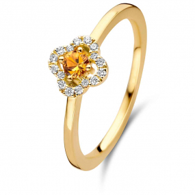 Bague Diamants Saphir Orange One More 0.08 ct  - Salina 062281KA 
