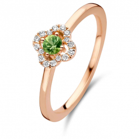 Bague Diamants Saphir Vert One More 0.08 ct  - Salina 062282EA 
