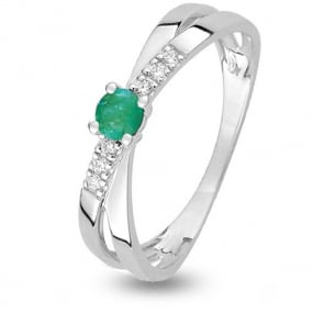 Bague Emeraude en Or Blanc  Florence - 08A583GEZ

