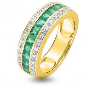 Bague Emeraude en Or Jaune diamant Hina - 1.6030.E3

