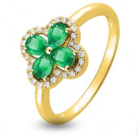 Bague Emeraude en Or Jaune diamant Shanna - 1.6029.E0

