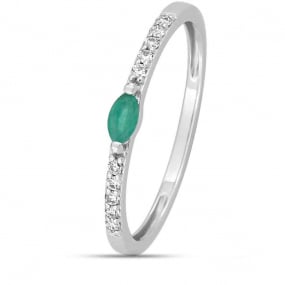 Bague Emeraude et diamants en Or Blanc diamant Dream - 1.7556.E1

