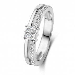 Bague en argent et oxydes de zirconium - Naiomy Silver - Destine