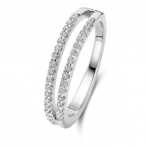 Bague en argent et oxydes de zirconium - Naiomy Silver - Mareva