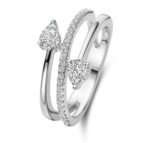 Bague en argent et oxydes de zirconium - Naiomy Silver - Rosalina