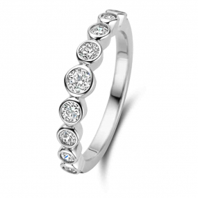 Bague en argent sertie d oxyde de zirconium - Naiomy Silver - Malika