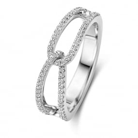 Bague en argent sertie de zirconium Naiomy - Elodie