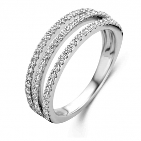 Bague en argent sertie de zirconium Naiomy Silver - Akira